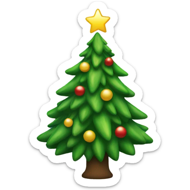 Christmas tree sticker