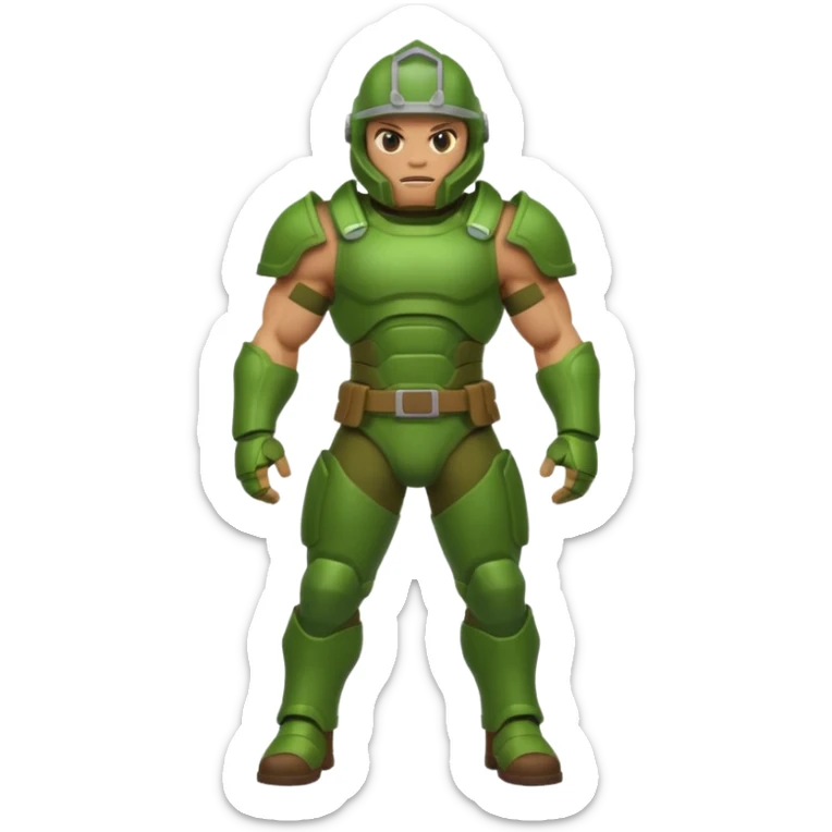Create an emoji of doom guy in video games with a full body  sticker