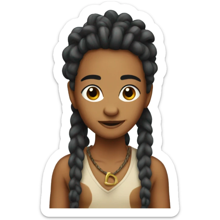 Bambi with dread locks sticker