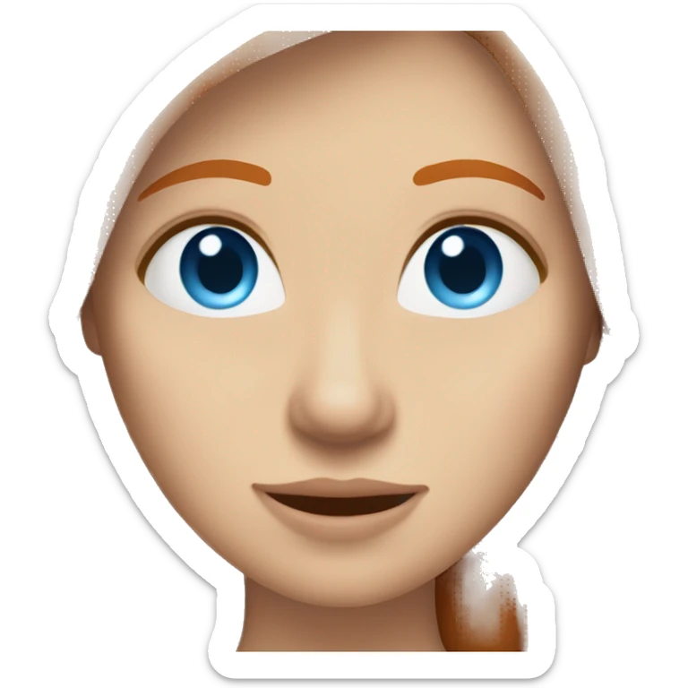 ginger straight hair and blue eyes woman with a beer on the hand sticker