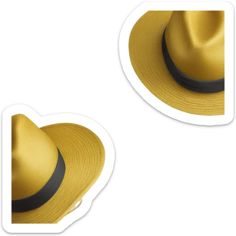 emoji jaune lunette de soleil avec un chapeau safari sur la tête sticker