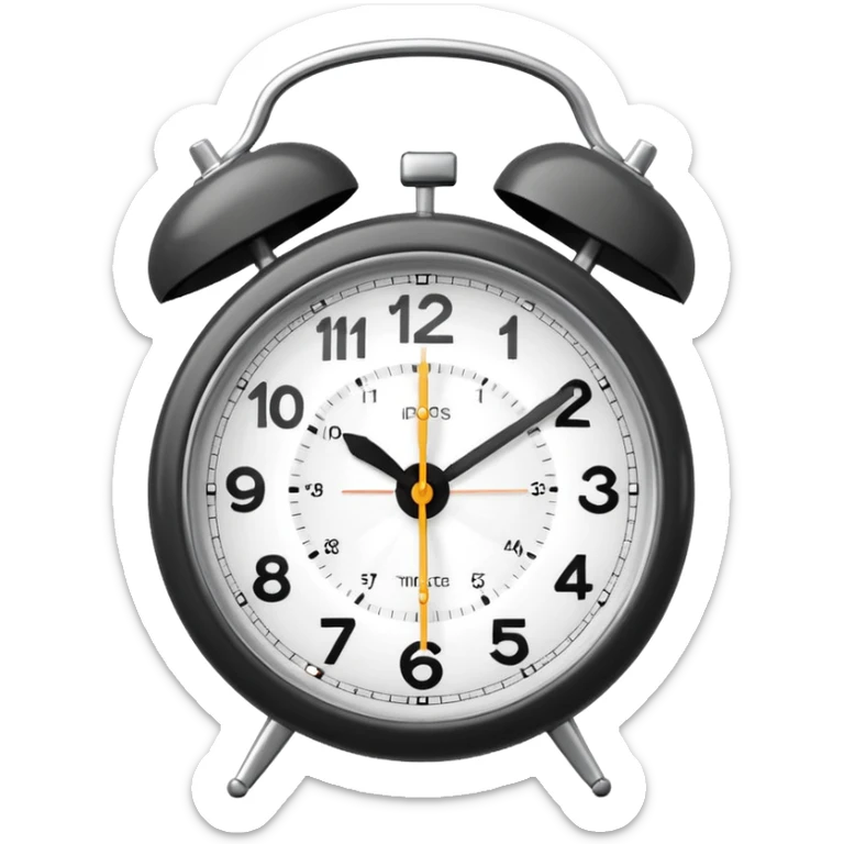 alarm oclock aesthetic and ios.18.1 and to show six in the morning sticker