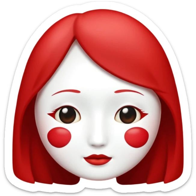 Fresita rosta que la fresa no tenga cara quiero que sea linda y cute  sticker