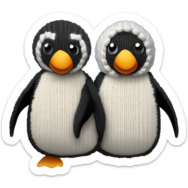 pregnant transgender penguins wearing the Hand knitted his boyfriend made sticker