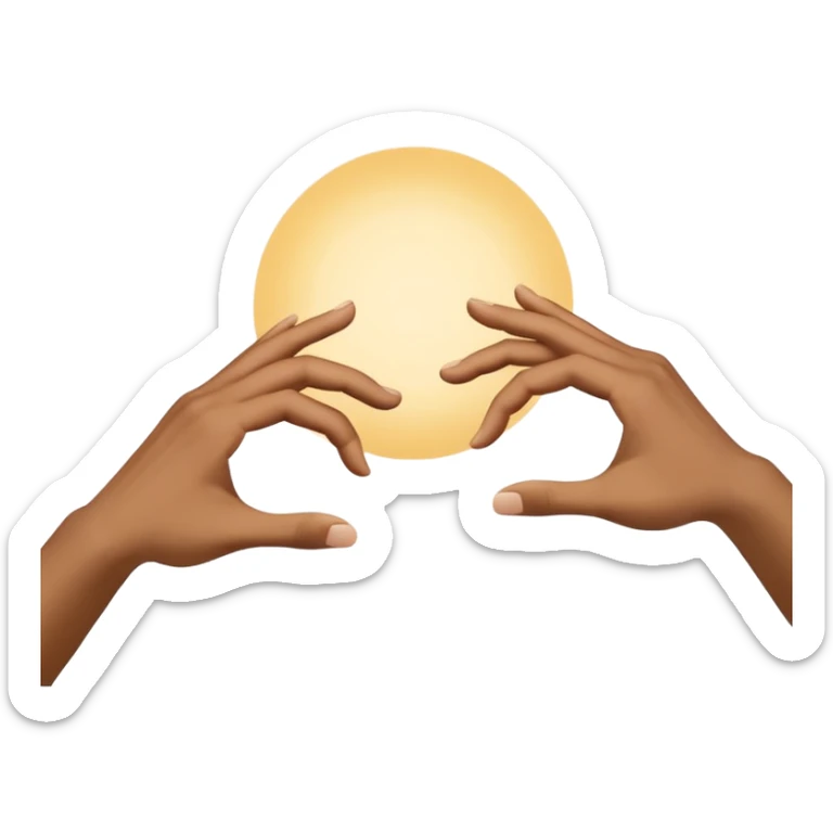 two hands reaching out to each other like in the painting of the creation of Adam sticker