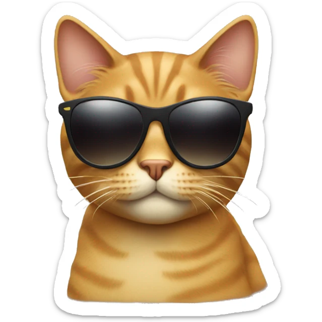 Cat with sunglasses sticker