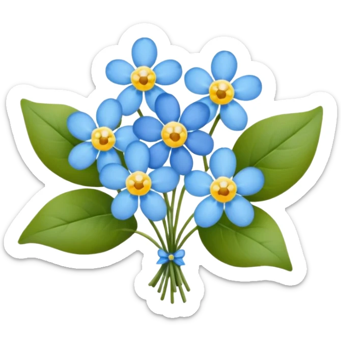 Forget me nots sticker