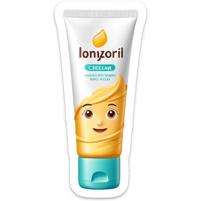 empty, crumpled, very wrinkled hand cream tube with cap on, colorful and vibrant design, looks like a beauty product sticker