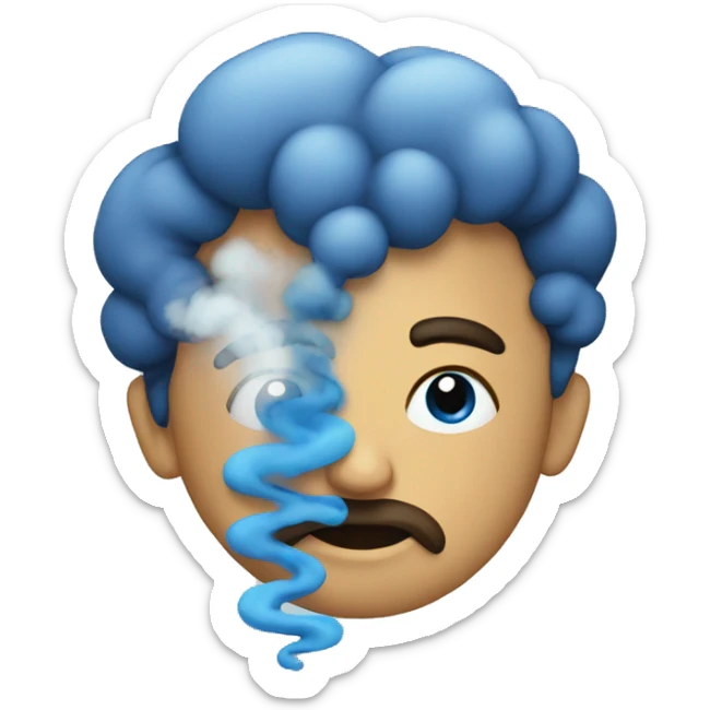blue smoke sticker