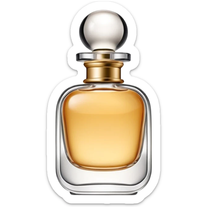 luxury perfume bottle in the style of iOS 18 Memoji, highly detailed, accurate, elegant, with a premium look, soft lighting, no text sticker