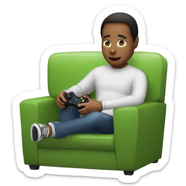 adulto, usando un control xbox sticker