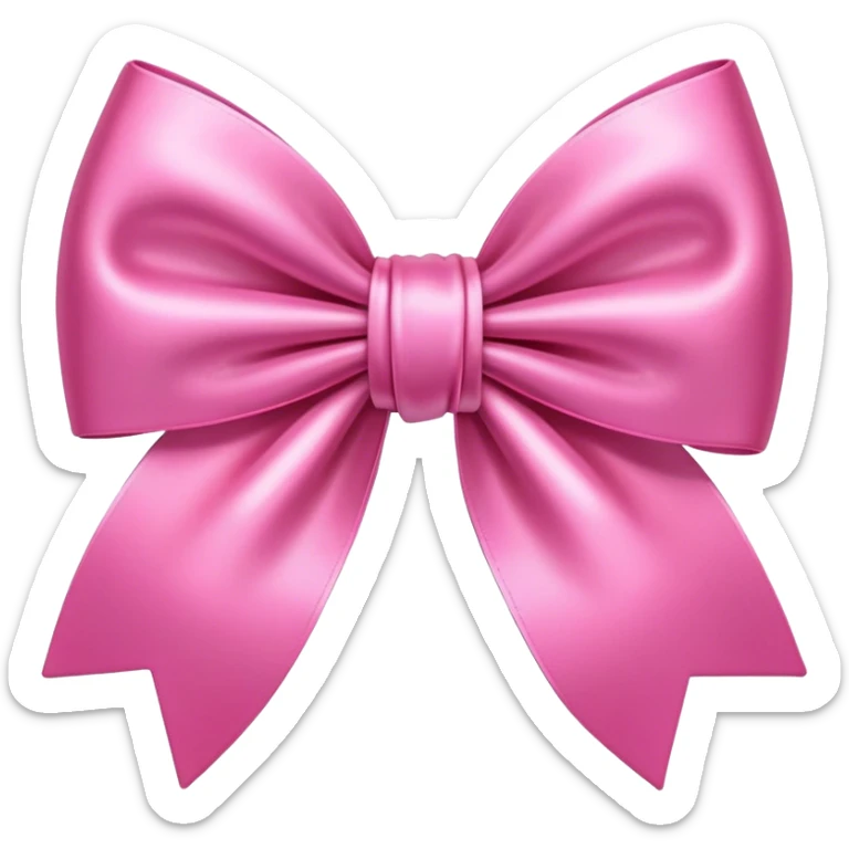 Pink bow sticker