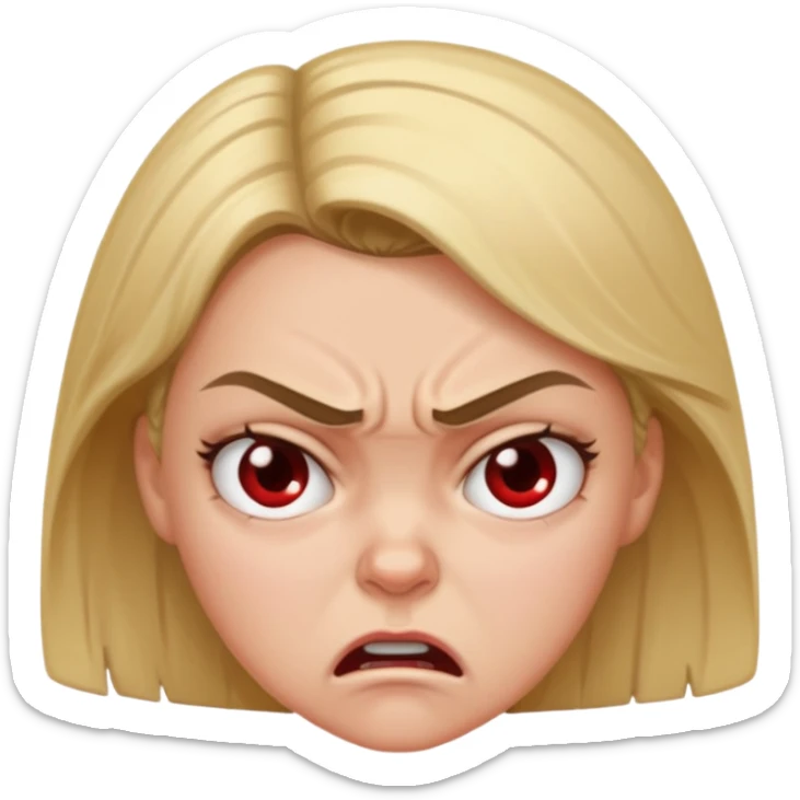 Angry girl sticker