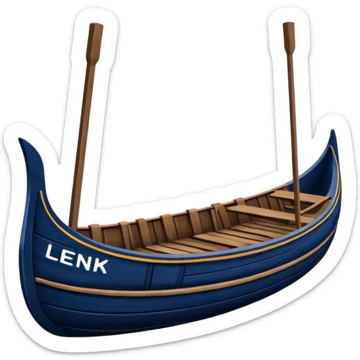 create an emoji of a gondola(cable car for a skiregion. dark navy blue colour and the word Lenk on it. sticker