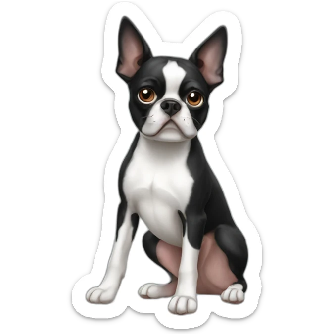 boston terrier sticker