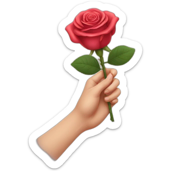 Roses in hand sticker