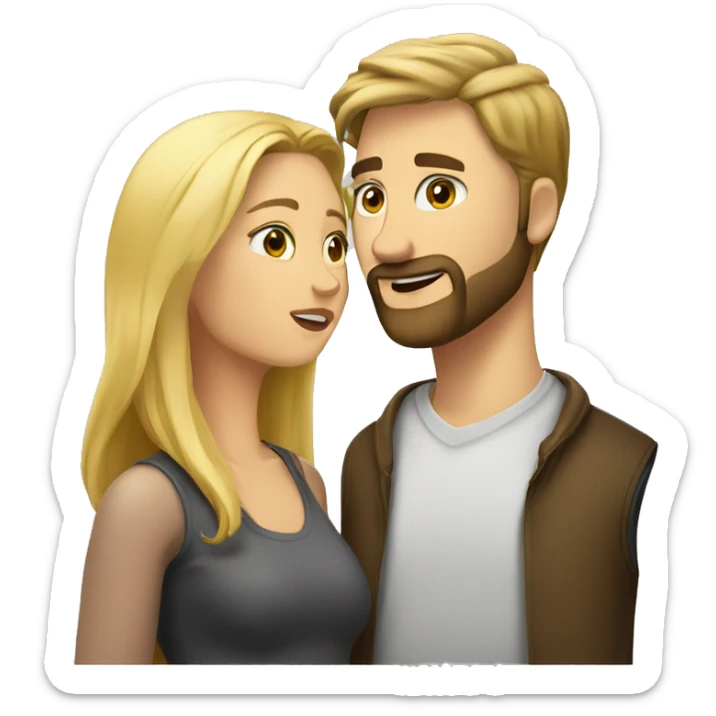 blond-hair-woman-and-brown-hair-short beard-man-kisses sticker