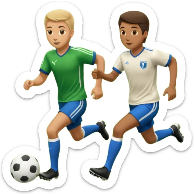 can you make two players passing the ball  in the art way i gave but you can improve the goal is i need to show that they are midfielders sticker
