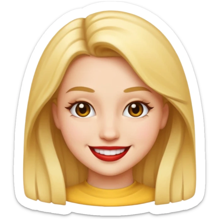 “Emoji girl, femme fatale sticker