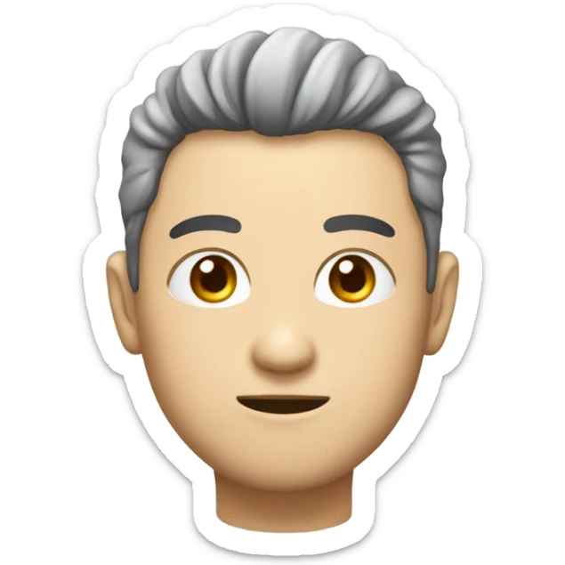 Criar personagem masculino japones com olhos bem puxados, e cabelo curto  sticker