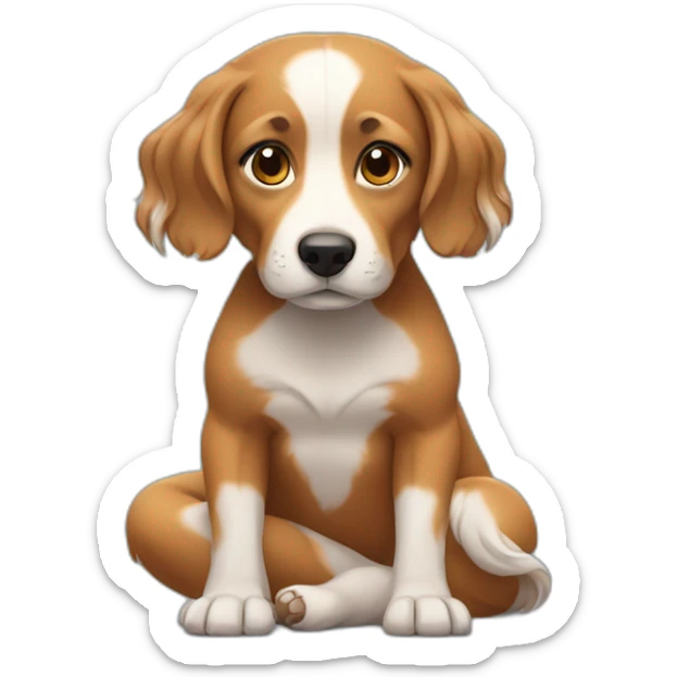 Indian woman with waivy hair in yoga puppy-dog position sticker