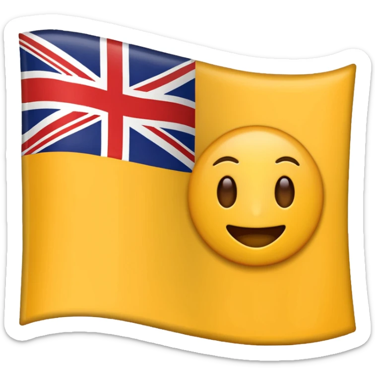 Make a emoji flag of Niue and remove the uk and replace uk with a Zambia flag sticker