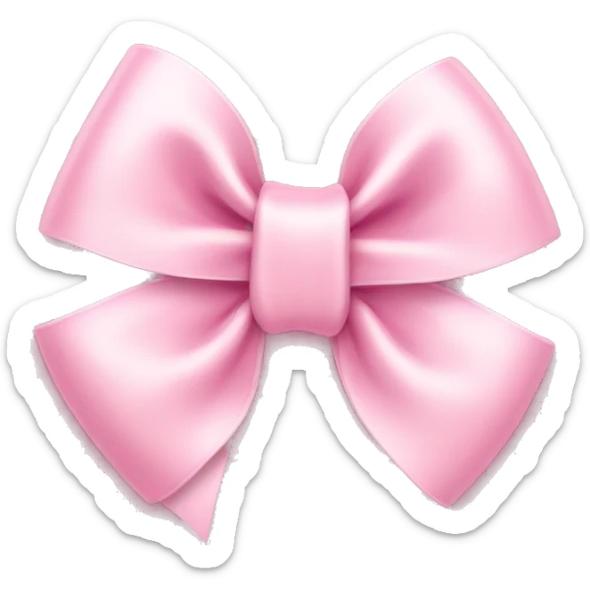 light pink bow sticker