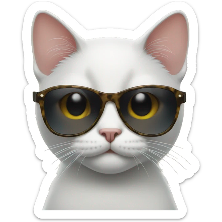 Cat with sunglasses sticker