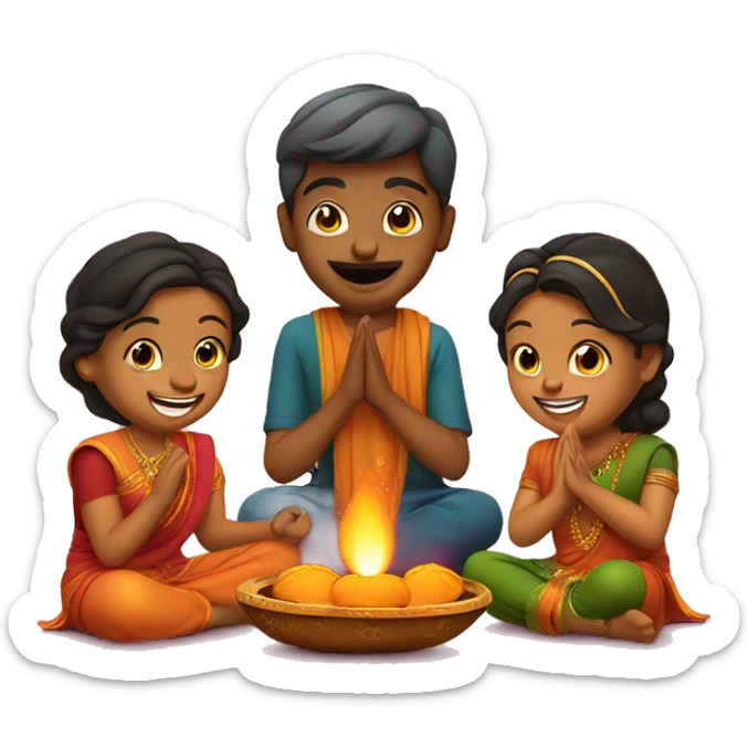 Wishing you a Diwali filled with love, laughter, and the sweetness of festive treats. Have a joyous celebration! sticker