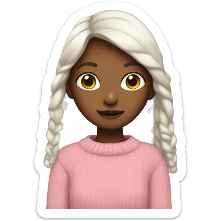 Girl wearing sweater sticker