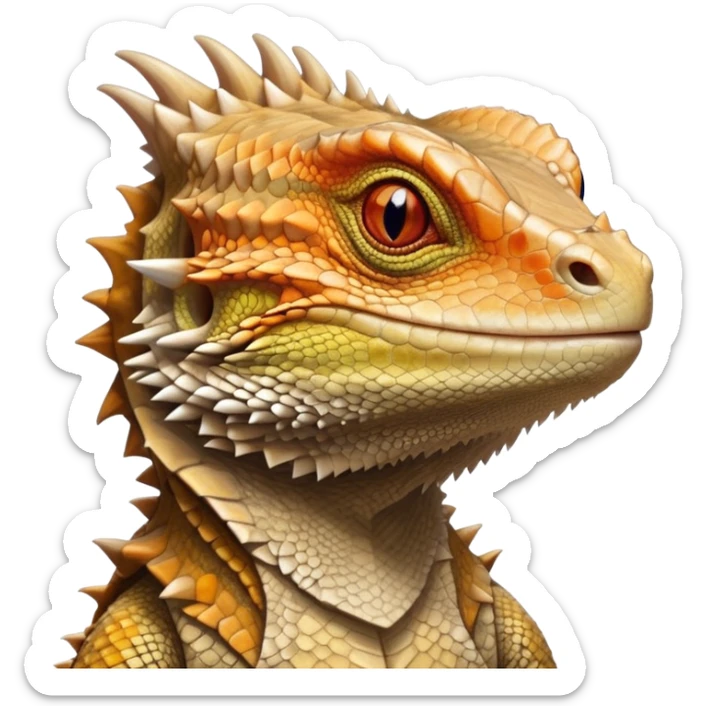 cinematic-noble-bearded-dragon-portrait-emoji,-poised-and-regal,-with-a-robust,-angular-build-and-a-textured,-scaled-hide-in-earthy-olive-and-sandy-tones,-a-prominent-spiky-'beard'-beneath-its-chin-and-a-keen,-alert-gaze,-simplified sticker