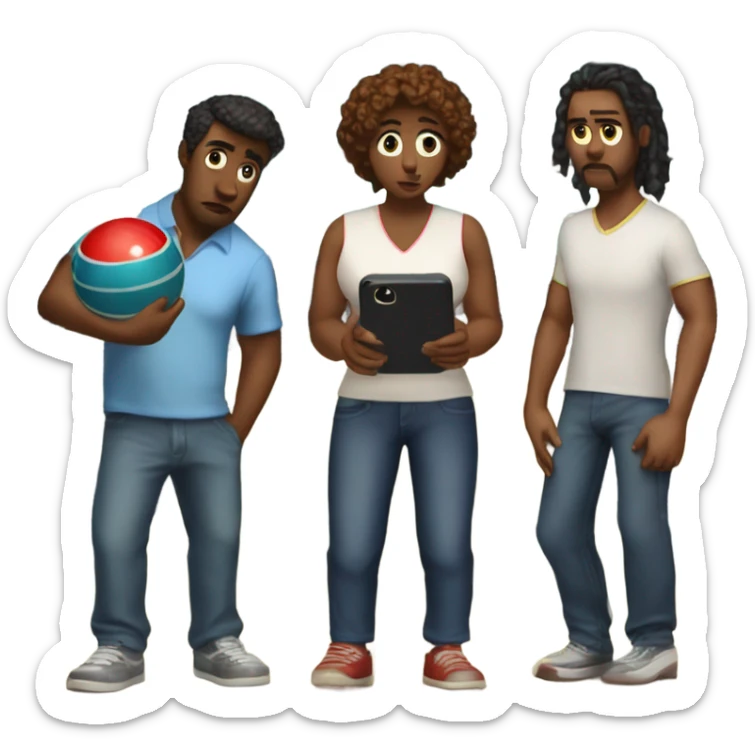 When you friends want to watch squid games and you have bowling sticker