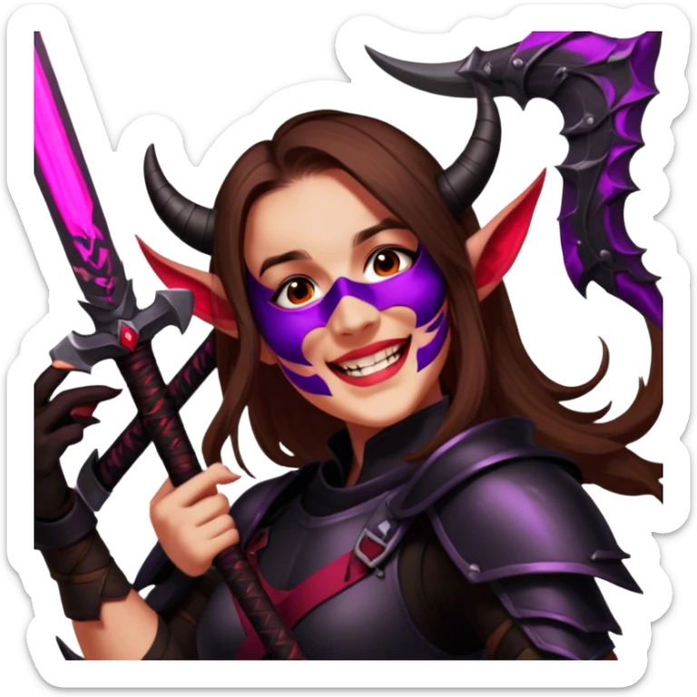 Demon-Horned Warrior sticker