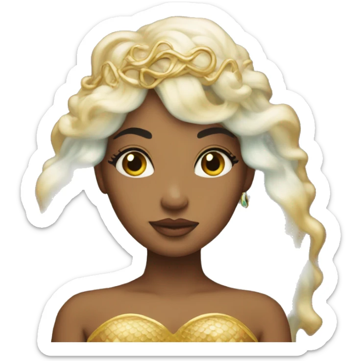 divine goddes mermaid sticker