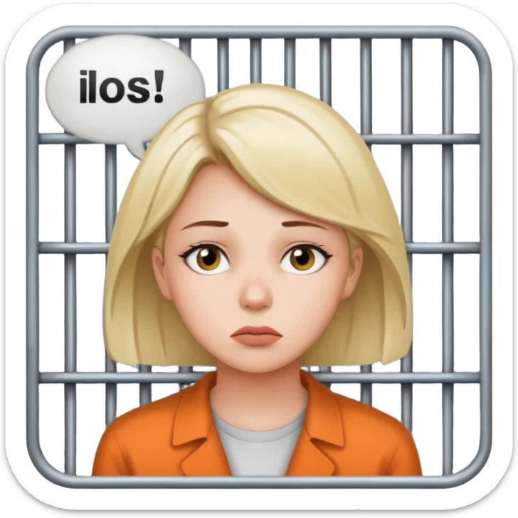 Still wild, but you’ll realize they’re wiser than they seem. Freedom is their top priority — don’t try to cage them.
woman behind bars sad with a text bubble thinking about airplanes sticker