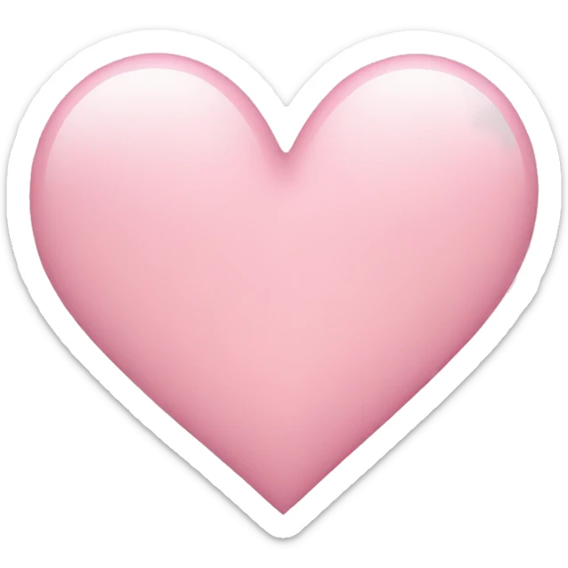light pink heart  sticker