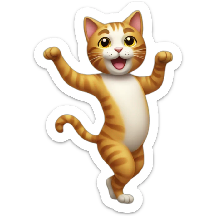 Dancing cat sticker