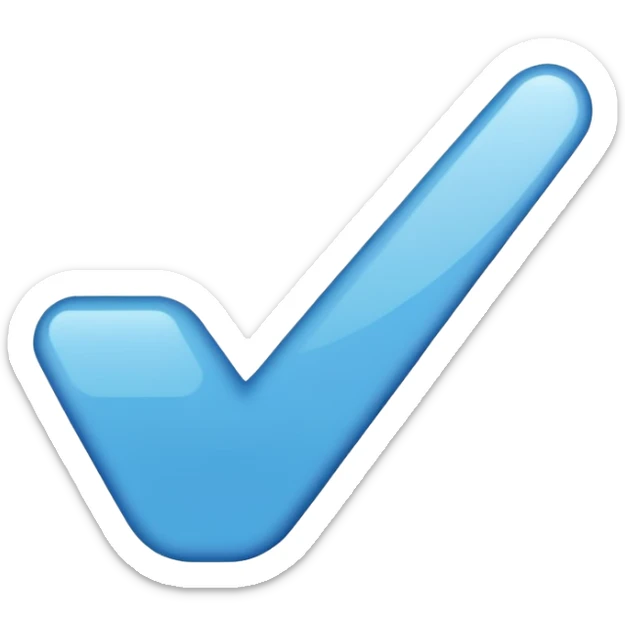 Mavi tık emoji sticker