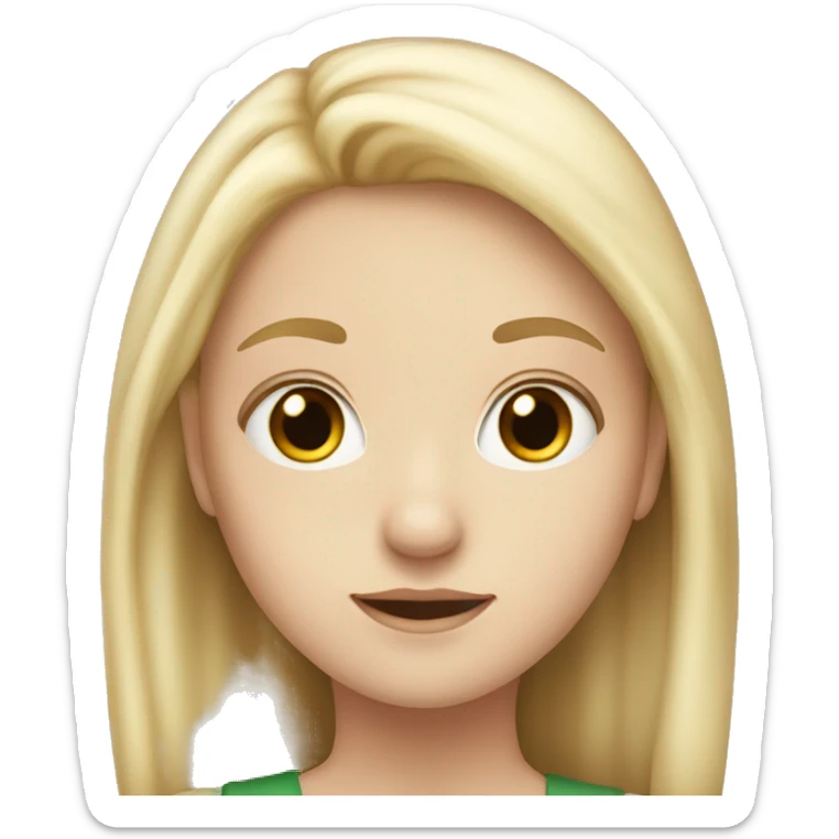 A 13 year old girl who is British Irish and Scottish white skin and blond hair sticker