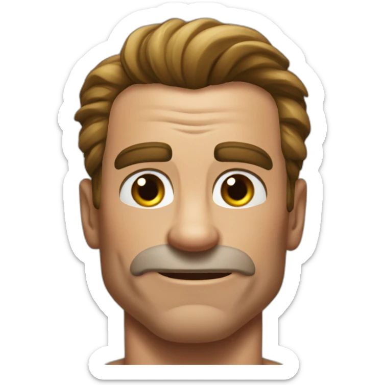 Arnold doing chest day sticker