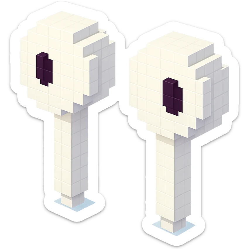 white EarPods headphones with a matte finish sticker