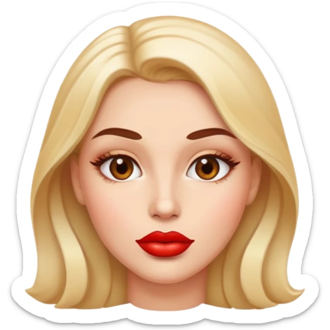 shiny woman lips sticker