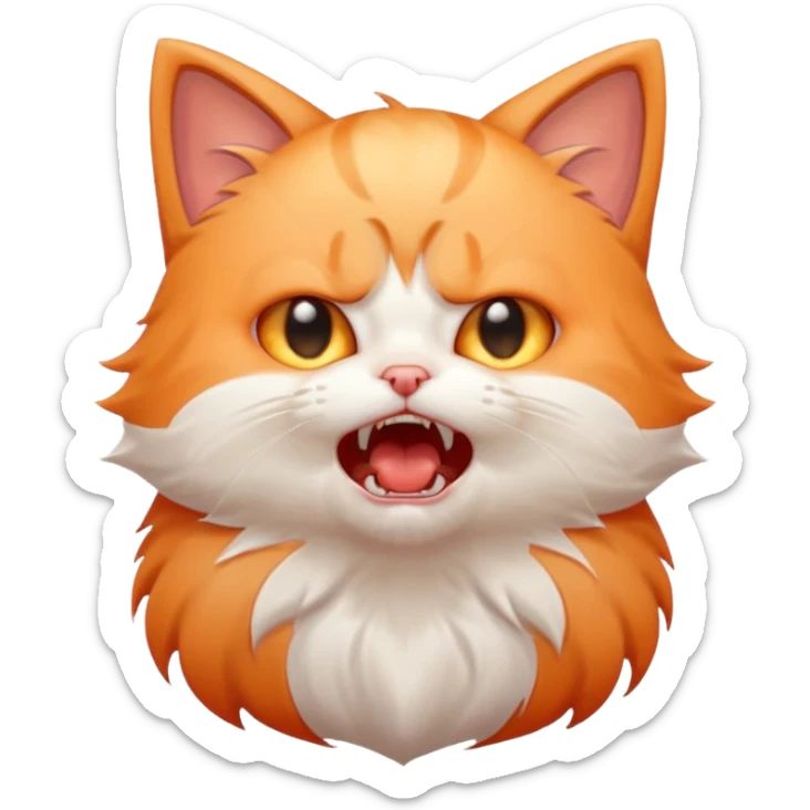 gay angry rage screaming loudly cryjng emoticon kawaii kitten sticker