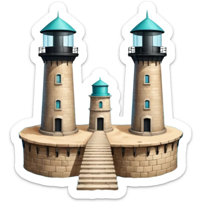 the sea is split in half. left half and right half of the water tower up, in the middle is a path on the floor of the sea sticker