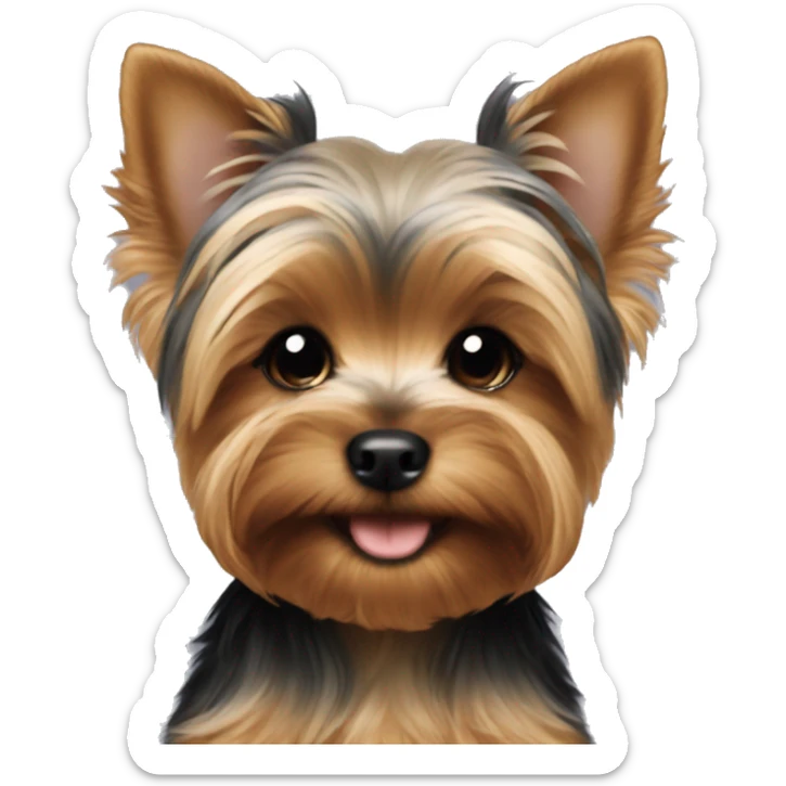 Yorkie puppy sticker