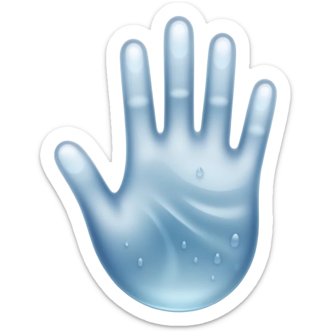An emoji of foggy condensation on a glass surface. A slightly blurred, misty texture with some clear streaks where fingers have drawn or wiped. Soft, cool-toned colors to represent moisture and fog effect, sticker