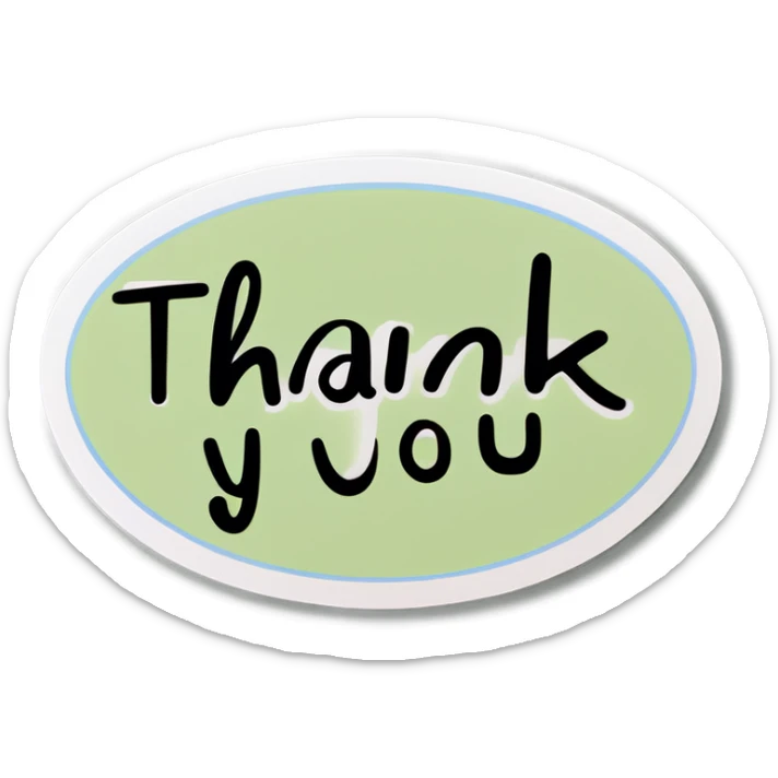 Thank you sticker