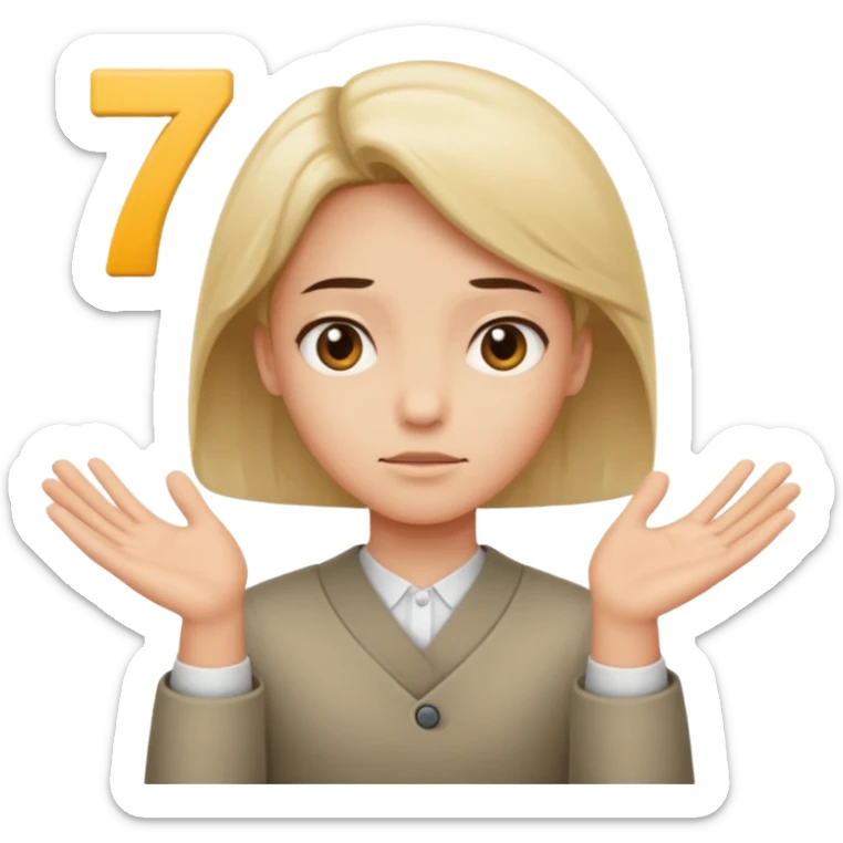 Putting the 🤷 with the sex on the left and seven on the right sticker