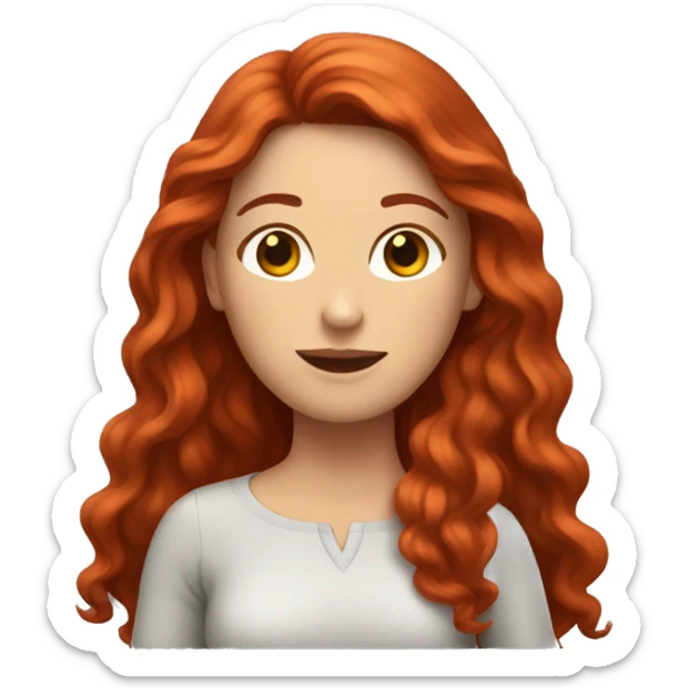 Long red haired woman with brunette woman best friends sticker