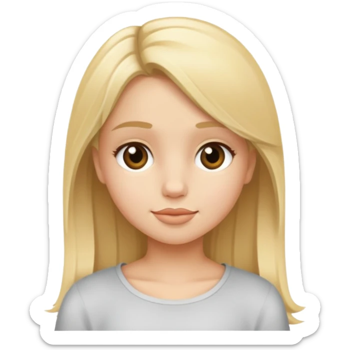 Jolie fille blonde 12 ans qui fait sa belle sticker